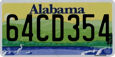 AL license plate 64CD354