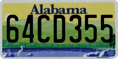 AL license plate 64CD355
