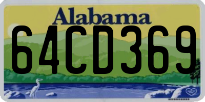AL license plate 64CD369