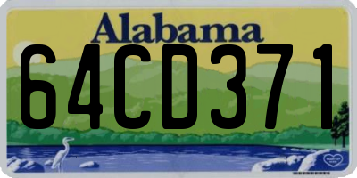 AL license plate 64CD371