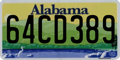 AL license plate 64CD389