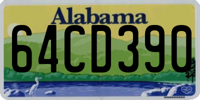 AL license plate 64CD390
