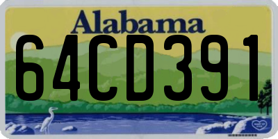 AL license plate 64CD391