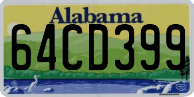 AL license plate 64CD399