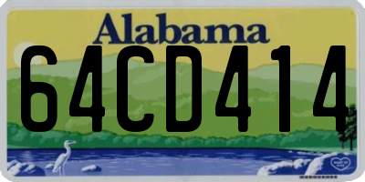 AL license plate 64CD414