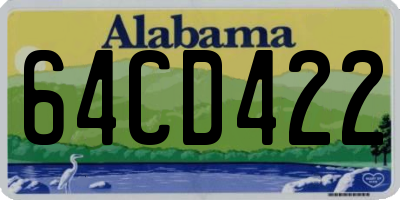 AL license plate 64CD422