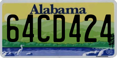 AL license plate 64CD424