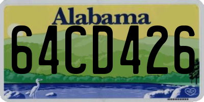 AL license plate 64CD426