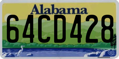 AL license plate 64CD428