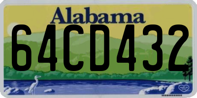 AL license plate 64CD432