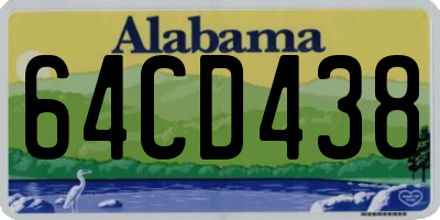 AL license plate 64CD438