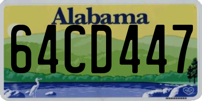 AL license plate 64CD447