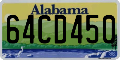 AL license plate 64CD450