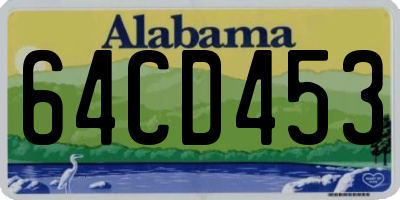 AL license plate 64CD453