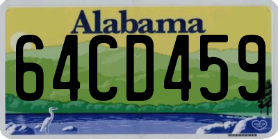 AL license plate 64CD459