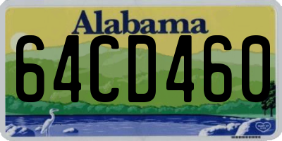 AL license plate 64CD460