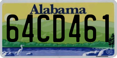 AL license plate 64CD461