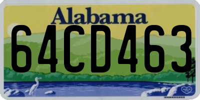 AL license plate 64CD463