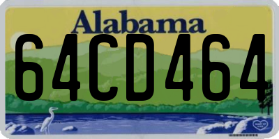 AL license plate 64CD464