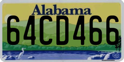 AL license plate 64CD466