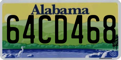 AL license plate 64CD468