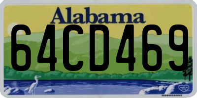 AL license plate 64CD469
