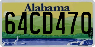 AL license plate 64CD470
