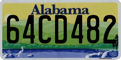 AL license plate 64CD482
