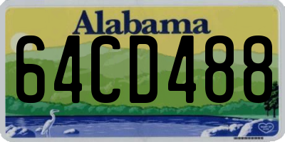 AL license plate 64CD488