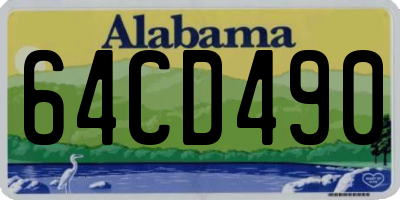 AL license plate 64CD490