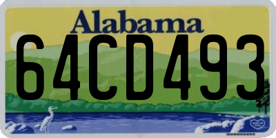 AL license plate 64CD493