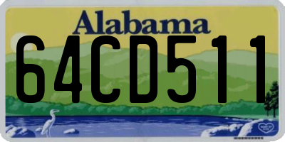 AL license plate 64CD511