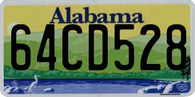 AL license plate 64CD528