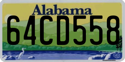 AL license plate 64CD558