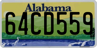 AL license plate 64CD559