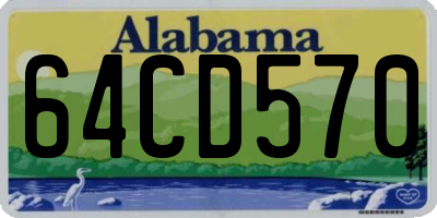 AL license plate 64CD570