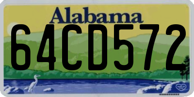 AL license plate 64CD572