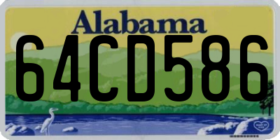 AL license plate 64CD586