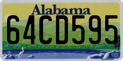 AL license plate 64CD595