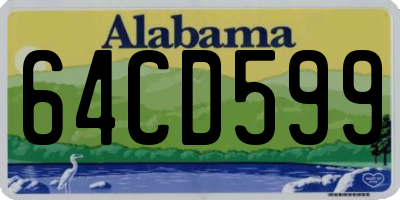 AL license plate 64CD599
