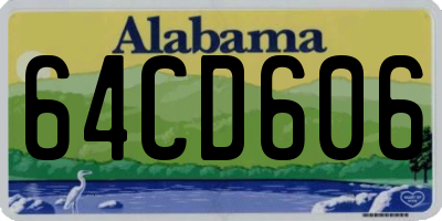 AL license plate 64CD606