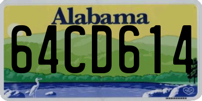 AL license plate 64CD614