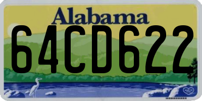 AL license plate 64CD622