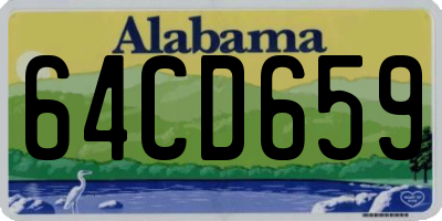 AL license plate 64CD659