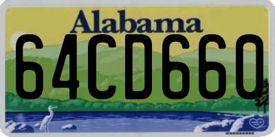 AL license plate 64CD660