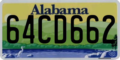 AL license plate 64CD662