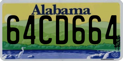 AL license plate 64CD664