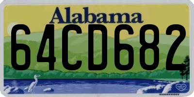 AL license plate 64CD682