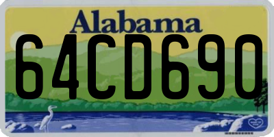 AL license plate 64CD690