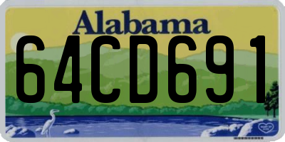 AL license plate 64CD691